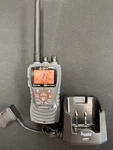 Cobra Mr HH350 Flt 6W Handheld Floating Vhf Marine Radio W/ Charger Battery. Fixed Price $84.00.