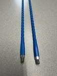Dual Set Of 4' Blue W/black Caps Fiberglass Cb Antenna Whips For Cobra,uniden. Fixed Price $19.00.