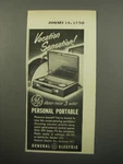 1950 General Electric Model 145 Portable Radio - Vacation Sensation. Fixed Price $19.99.