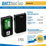 2X 7.2V 1800MAH Nimh Battery For Motorola PMNN4000, GP68. Fixed Price $52.33.