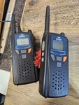 Pair Jwin Blue Portable Lcd Battery-powered Uhf Fm Transceiver Walkie Talkie. Fixed Price $22.00.