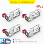 4PCS PL259 Uhf Male Connector 1/2 Inch Superflexible Helical Coax CABLEFSJ4-50B. Fixed Price $25.64.