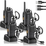 Long Range 100 Mile Walkie Talkie Two Way Radio Charge Headset Waterproof 4 Pack. Fixed Price $49.99.