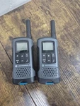 Lot Of (2) Motorola T200TP 22 Channel 20MI Rechargeable Two-way Radio Gray Works. Fixed Price $48.99.