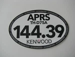 Kenwood Jvc Ham Amateur Radio Aprs THD75A 144.39 Logo Oval Bumper Sticker Decal. Fixed Price $9.94.