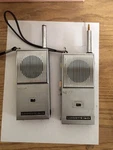 Vintage Pair Lafayette Radio Shack Walkie Talkie Cb HA73 Metal Front Works. Fixed Price $28.99.
