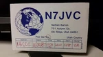 Amateur Ham Radio Qsl Postcard N7JVC Globe Nathan Burton 1987 Elk Ridge Utah. Fixed Price $9.69.
