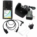 Battery, Charger, Earpiece & Eu Adapter For Kenwood TK-272G, TK-370 1.2AH 7.2V. Fixed Price $41.99.