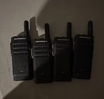 Motorola Lot Of 4 Portable Handheld Two-way Radios Walkie Talkies Black. Fixed Price $300.00.