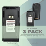 3-PACK Battery For NNTN4497 4970 Motorola Radios CP180 CP200 EP450 PR400. Fixed Price $64.00.