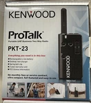 (2) Kenwood Protalk 1.5W 4 Channel Business Radio - PKT23 With Accessories. Fixed Price $200.00.