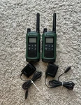 Motorola Talkabout T465 Two-way Radios Green Pair Walkie Talkies W/ Chargers. Fixed Price $39.99.