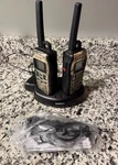Uniden Walkie Talkie Two Way Radios With Headsets And Charger Waterproof. Fixed Price $59.99.