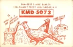 Vintage High Bridge Nj Qsl Card KMD-5073 Baylor Pheasant Hunting Cb Radio 70S. Fixed Price $7.95.