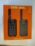 New Onn 16 Mile, 22 Channel Walkie Talkie Pack Rechargeable. Fixed Price $24.86.