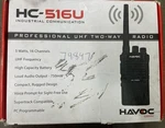 Havoc HC-516U Professional Uhf Two-way Radio Brand New Open Box Free Shipping. Fixed Price $89.00.