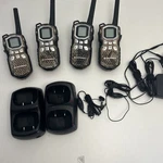 Motorola MS355R Frs Two Way Radio/ Walkie Talkie Set Of 4 W/ Chargers Camo. Fixed Price $70.00.