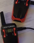 Craftsman CMXZRAZF118 Two-way Radio 22 Channels Black/red Belt Clip. Fixed Price $14.99.