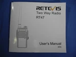 Retevis RT47 User's Manual Guide Instructions Eng (free & Fast Ship!). Fixed Price $12.99.