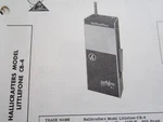 Hallicrafters Model Littlefone CB-4, / Citizens Band Radio Photofact. Fixed Price $7.50.