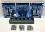 Cobra PX500 Pro Business Radios With 6 Port Charger & Earbuds. Fixed Price $109.00.