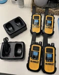 Dewalt IP-67 22-CHANNEL Frs/gmrs Two-way Radios 4 Pack W/ Chargers. Fixed Price $250.00.