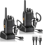Walkie Talkies 16 Channel Two With Original Earpieces 2-WAY Radios Uhf. Fixed Price $27.99.