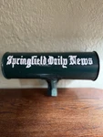 Vintage Springfield Daily Newspaper Tube Embossed Letters.. Fixed Price $150.00.