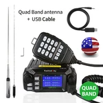 Radioddity QB25 Pro Quad Band 25W Car Mobile Transceiver + Long Antenna. Fixed Price $119.99.