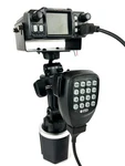 Cup Holder Mount And Mic With Variable Height For Baofeng Btech UV-25X2. Fixed Price $45.00.