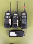 Lot Of 3 Ef Johnson 5100 Es Uhf Handheld Radios, Extra Battery, No Chargers. Fixed Price $445.50.