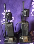 Two Motorola Gp 88 Walkie Talkies Way Radios & Chargers New Batteries. Fixed Price $180.00.