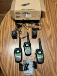Motorola K7GMDBJJ Handheld Display Screen Two Way Radio Walkie Talkie Lot 3. Fixed Price $25.00.
