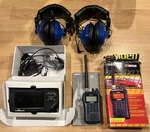 Uniden BC95XLT Handheld Nascar Scanner Radio Fanvision 2 Headsets. Fixed Price $125.00.