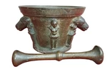 Mortar Of Anthropomorphic Ribs, With Hand. Bronze. Spain. Xvii Century. Fixed Price $1950.00.