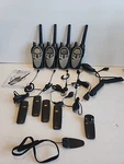 4 Midland GXT808 Handheld 2WAY Radio W/EARPIECES/CLIPS/1 Mic No Charger Untested. Fixed Price $45.00.