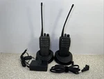 Lot Of Motorola CP200D Uhf Radios W/2 Charging Docks - 1 Cord Tested & Work. Fixed Price $220.00.