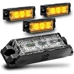 Lamphus 4PC Amber Led Flashing Warning Hazard Marker Grille Strobe Light Head. Fixed Price $80.00.