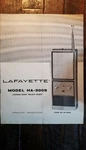 Lafayette Model HA-300B Citizens Band Walkie Talkie 99-30821L Operating Manual. Fixed Price $11.99.