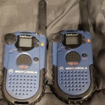 Motorola Talkabout Two-way Radios Push-to-talk Monitor Blue Black Pair. Fixed Price $28.95.