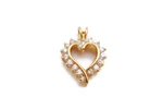 Ross Simons Cubic Zirconia Heart Pendant Gold Plated Sterling Silver 925 (0550). Fixed Price $20.89.