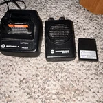 Motorola Minitor Vhf Black Pager W/ Charger Base And Battery (A03KMS7239BC). Fixed Price $100.00.