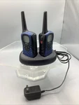 Walkie Talkie Two Way Radio Pair And Charging Stations Uniden Blue 61. Fixed Price $29.99.