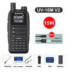 Baofeng UV16M V2 Walkie Talkie 15W High Capacity Am Fm 2-WAY Radio Full. Fixed Price $88.00.
