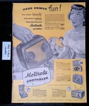 1949 Motorla Portables Radio-phonograph, Television & Radios Print 46184. Fixed Price $7.48.