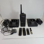 Vintage Motorola Walkie Talkie Lot With Chargers, Antenna, Mic, & Clips Working!. Fixed Price $90.00.