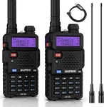 Baofeng Gmrs Two-pack: 5W UV-5X/5G Radios With Extra Antenna & Cable. Fixed Price $42.49.