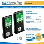 2X 7.2V 2200MAH Nimh Battery For Kenwood KNB-17A KNB-22N TK-280 TK-380. Fixed Price $52.33.