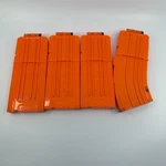 Nerf N-strike Elite Magazine Clips Lot Of 4 Orange Plastic 12 & 10-DART Banana. Fixed Price $14.99.