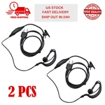 2X With Ptt Mic Headsets/earpiece For Midland 2/TWO Way Radio Walkie Talkie. Fixed Price $9.49.